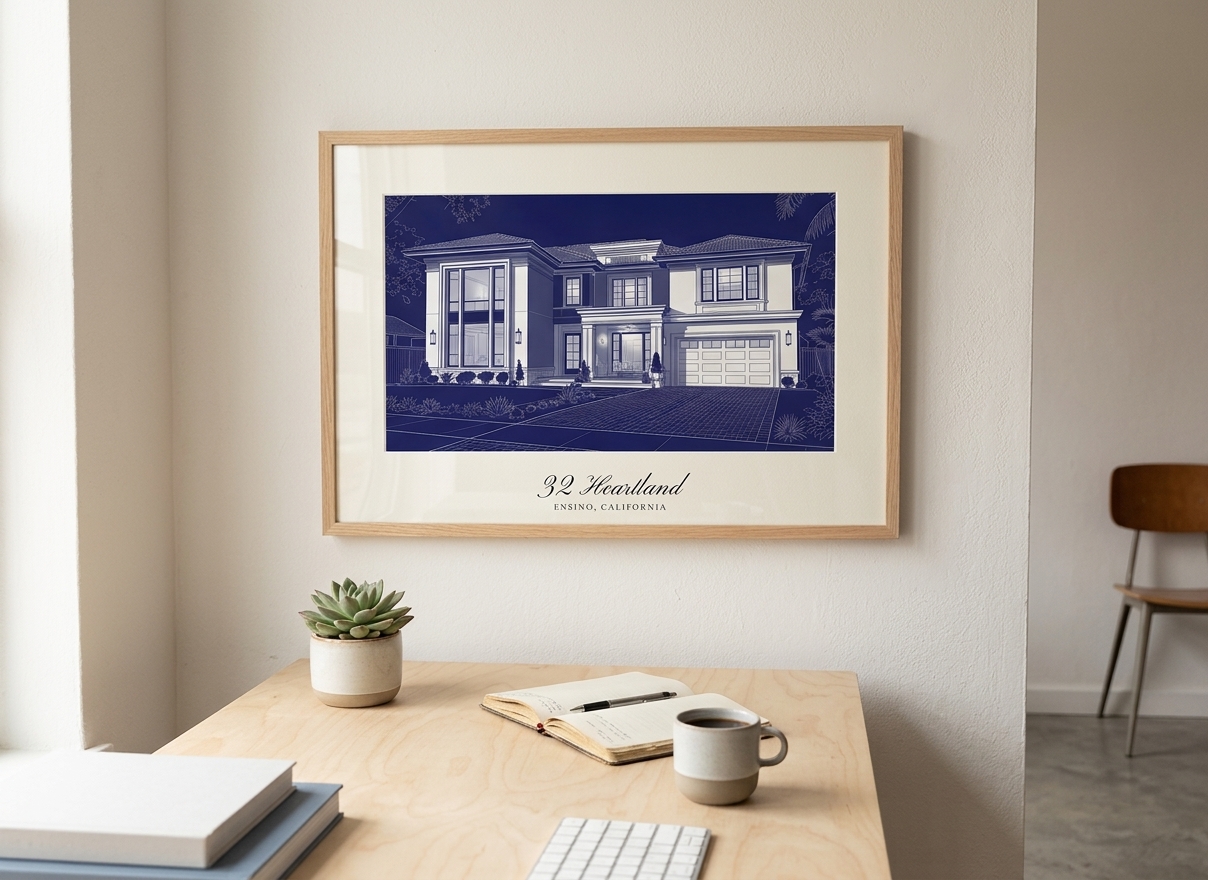 Hannah's print at home in Encino, CA